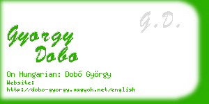 gyorgy dobo business card