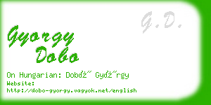 gyorgy dobo business card